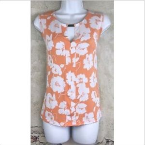 Jones New York Sleeveless Blouse Medium Orange